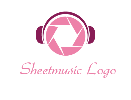 shutter with headphones photography logo