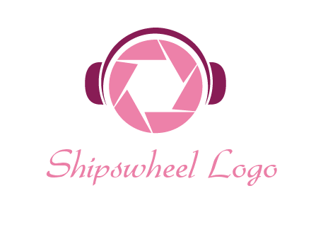 shutter with headphones photography logo