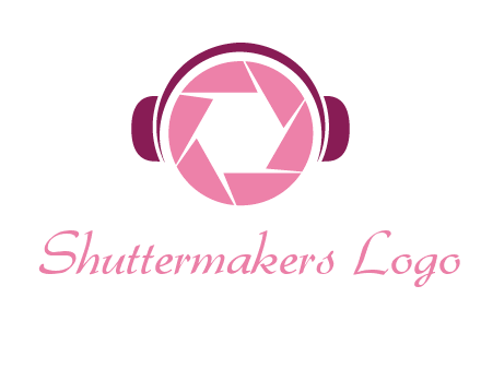 shutter with headphones photography logo