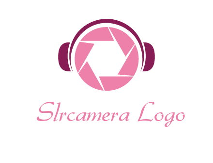 shutter with headphones photography logo