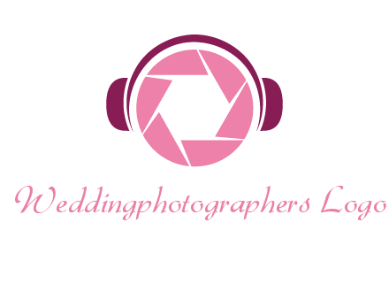 shutter with headphones photography logo