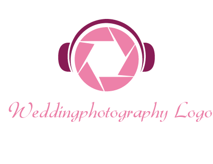 shutter with headphones photography logo