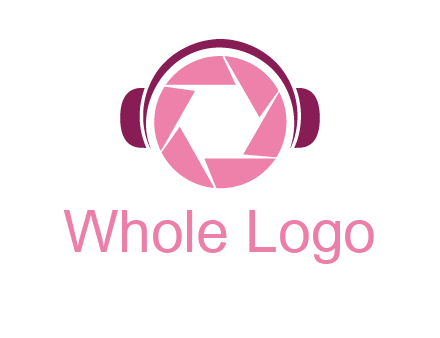 shutter with headphones photography logo