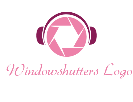 shutter with headphones photography logo