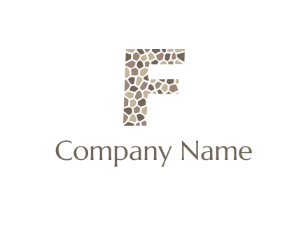 mosaic letter F logo