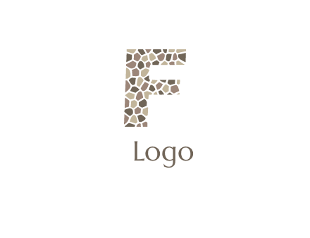 mosaic letter F logo