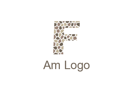 mosaic letter F logo