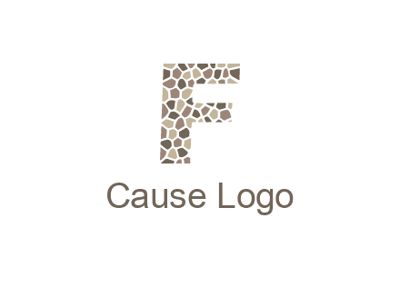 mosaic letter F logo