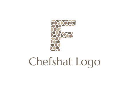 mosaic letter F logo