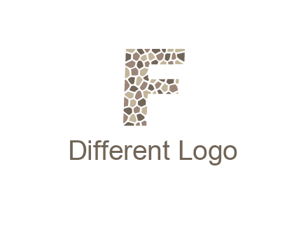 mosaic letter F logo
