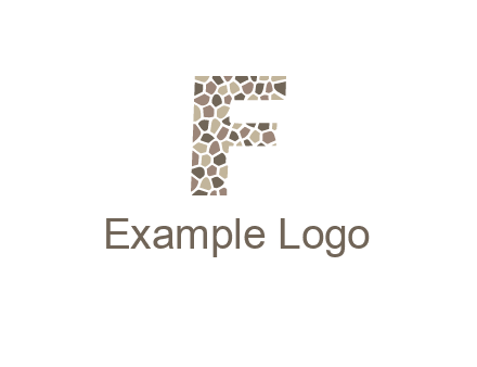 mosaic letter F logo