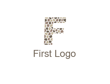 mosaic letter F logo