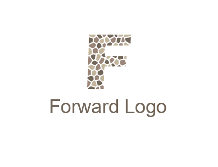 mosaic letter F logo
