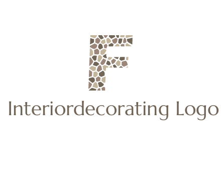 mosaic letter F logo