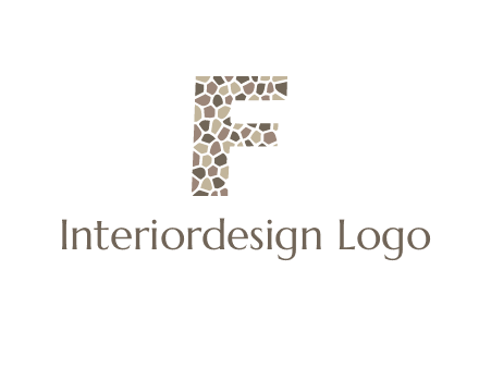 mosaic letter F logo