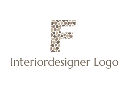 mosaic letter F logo