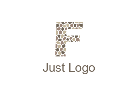 mosaic letter F logo