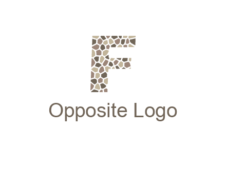 mosaic letter F logo