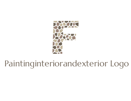 mosaic letter F logo