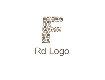 mosaic letter F logo
