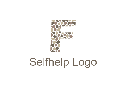 mosaic letter F logo