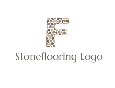 mosaic letter F logo