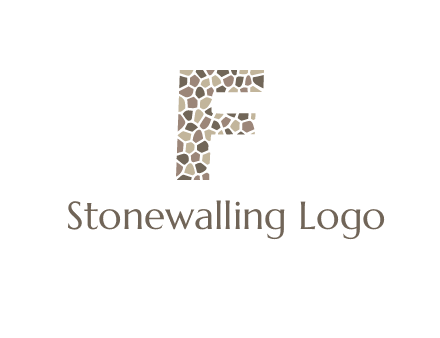 mosaic letter F logo