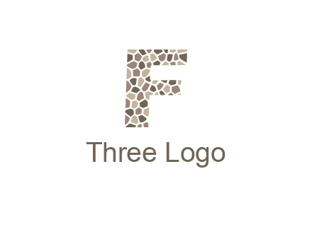 mosaic letter F logo