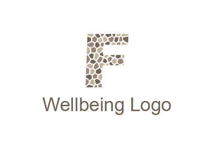 mosaic letter F logo