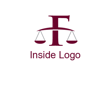 scale incorporated with letter F logo