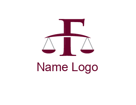 scale incorporated with letter F logo