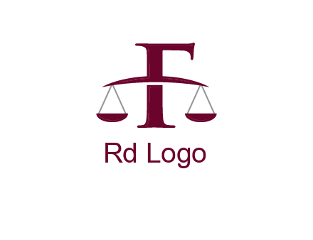 scale incorporated with letter F logo