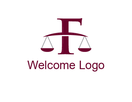 scale incorporated with letter F logo