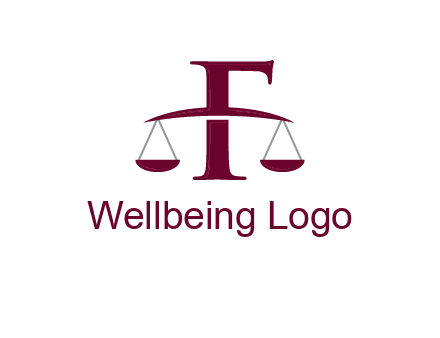 scale incorporated with letter F logo