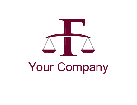 scale incorporated with letter F logo