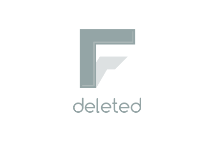 letter F with shadow logo