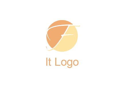 letter F inside circle logo