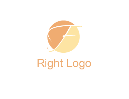 letter F inside circle logo