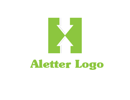 arrows inside Letter H logo