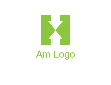 arrows inside Letter H logo