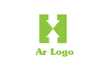 arrows inside Letter H logo