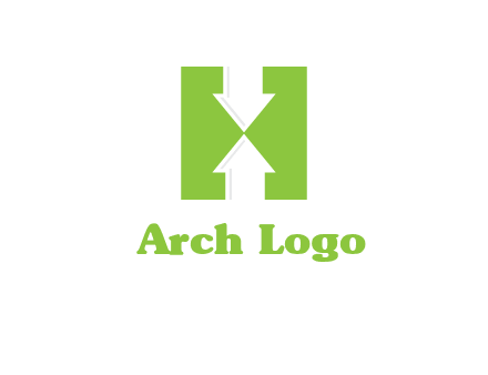 arrows inside Letter H logo