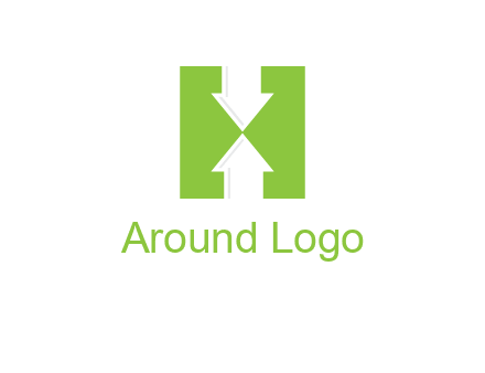 arrows inside Letter H logo