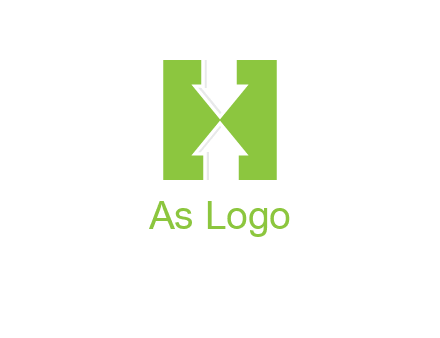 arrows inside Letter H logo