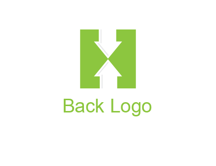 arrows inside Letter H logo