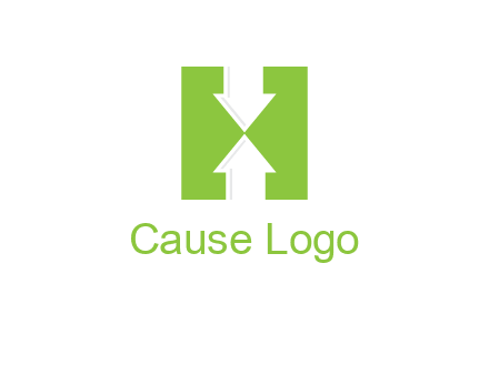 arrows inside Letter H logo