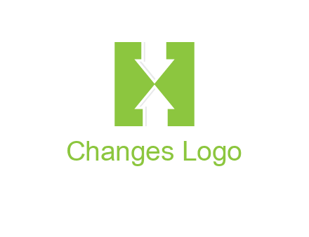arrows inside Letter H logo