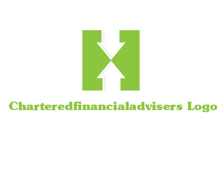 arrows inside Letter H logo