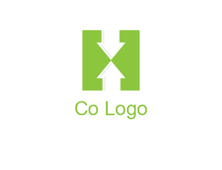 arrows inside Letter H logo