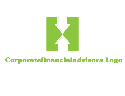 arrows inside Letter H logo